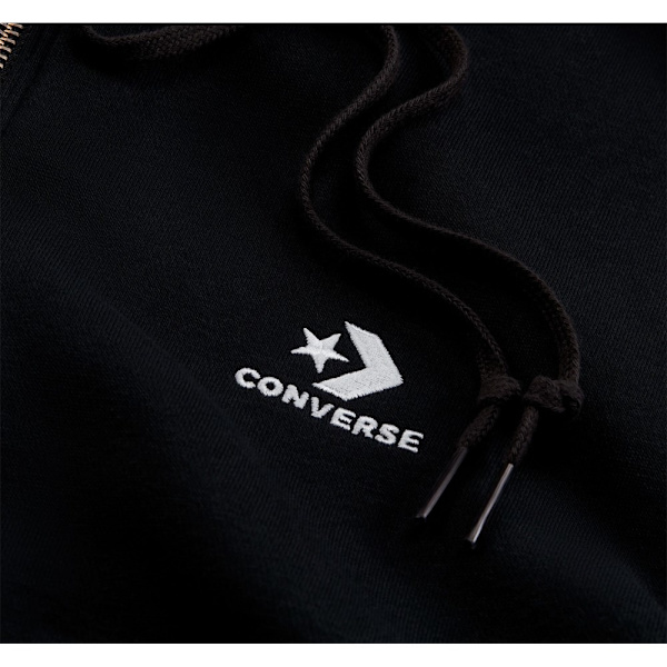 Sweatshirts Converse Embroidered Star Chevron Fullzip Hoodie Sort 173 - 177 cm/S