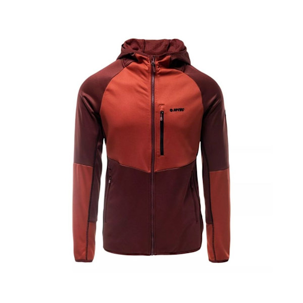 Puserot je Fleecet Hi-Tec Camil M Tummanpunainen 182 - 187 cm/XL
