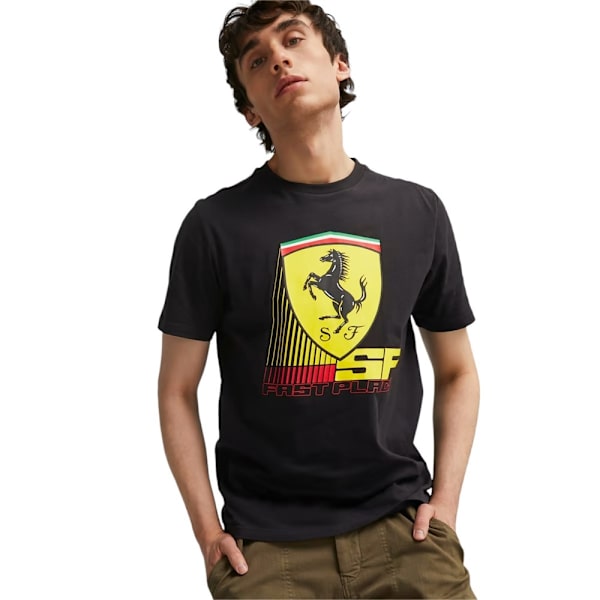 T-shirts Puma FERRARI RACE COLORED BIG SHIELD Sort 182 - 187 cm/L