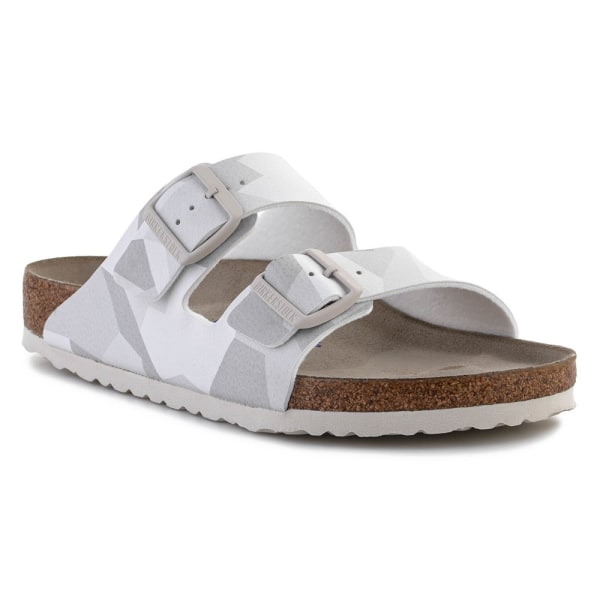 Tofflor Birkenstock Arizona Vit,Gråa 46