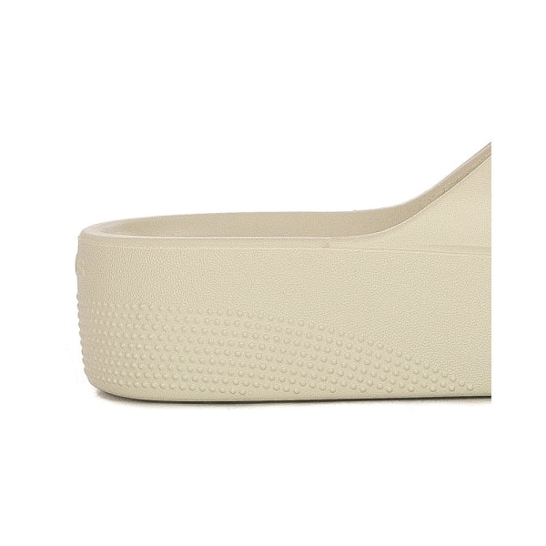 Tøffel Crocs Platform Slide Beige 36