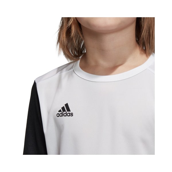 T-shirts Adidas JR Estro 19 Hvid,Sort 159 - 164 cm/L