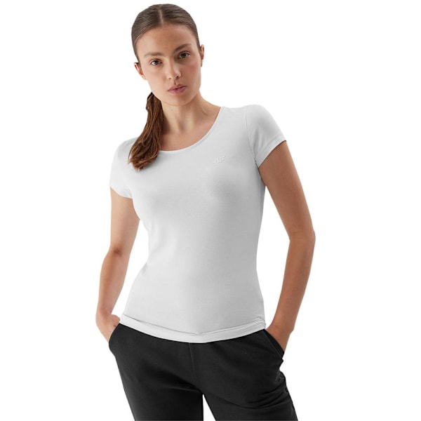 Shirts 4F 4FAW23TTSHF090610S Vit 168 - 171 cm/M