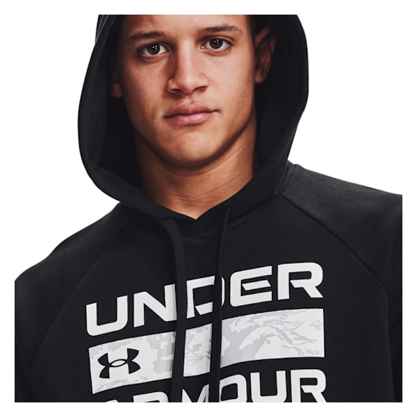 Puserot je Fleecet Under Armour Rival Fleece Signature Hoodie Mustat 188 - 192 cm/XL