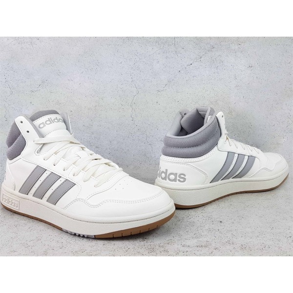 Sko Adidas Hoops 3.0 Mid Hvid 42