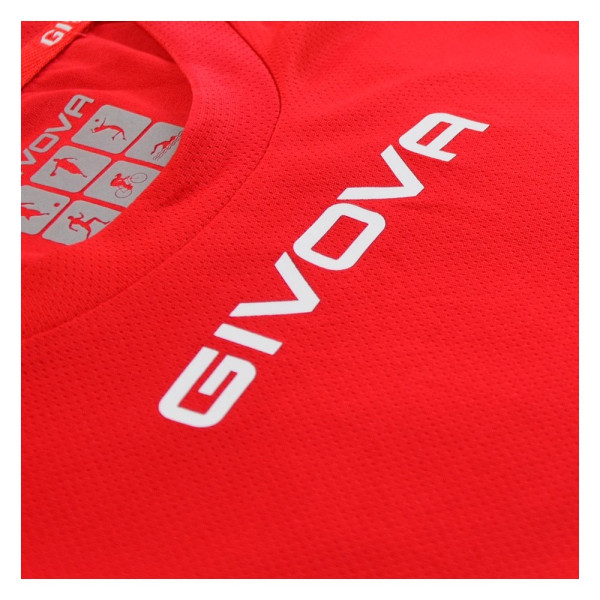 Shirts Givova One Röda 192 - 196 cm/XXL