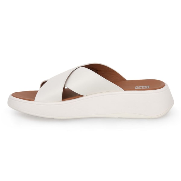 Tofflor fitflop F Mode Leather Platform Cross Krämiga 40