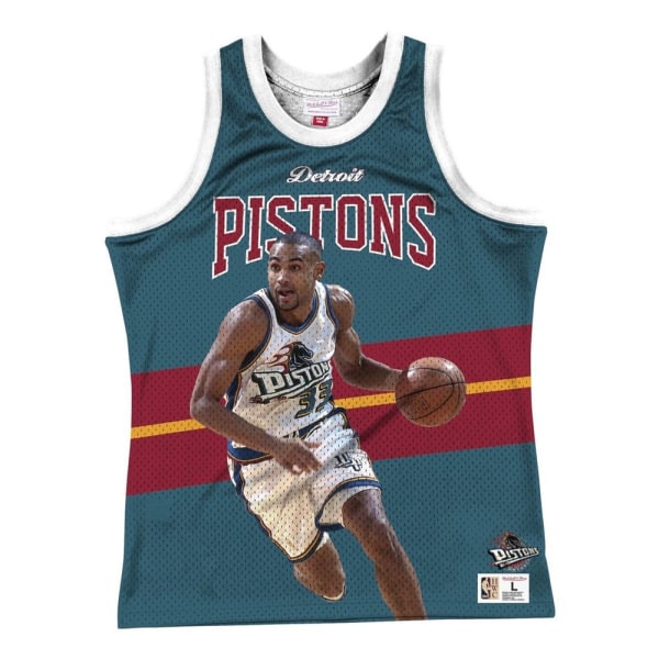 T-shirts Mitchell & Ness Nba Detroit Pistons Grant Hill Turkis 183 - 187 cm/L