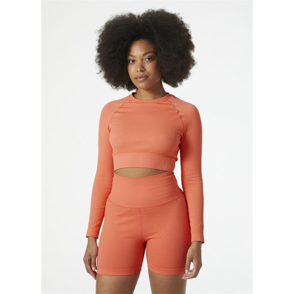 T-paidat Helly Hansen Allure Seamless Crop Ls Top Oranssin väriset 166 - 170 cm/M