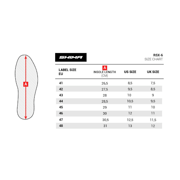 Sko Shima RSX6 Sort 45
