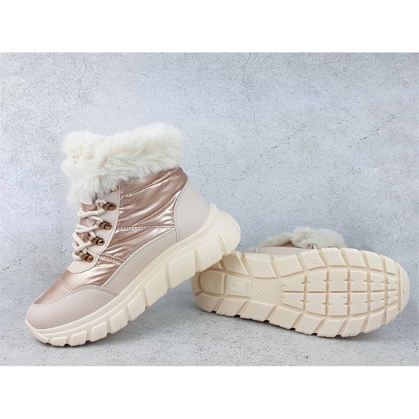 Lumisaappaat Lee Cooper Snowboots Valkoiset,Kullanväriset 39