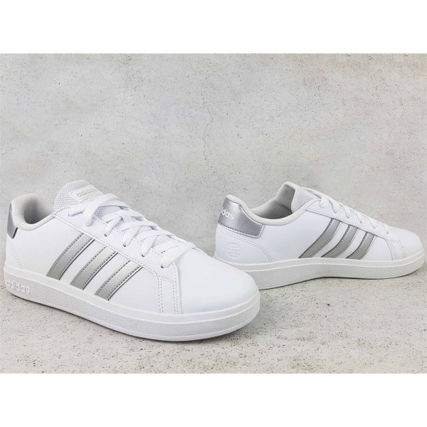 Puolikengät Adidas Grand Court 20 K Valkoiset 37 1/3