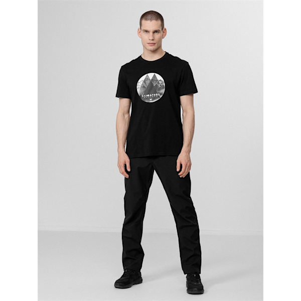 Shirts 4F TSM068 Svarta 173 - 176 cm/S
