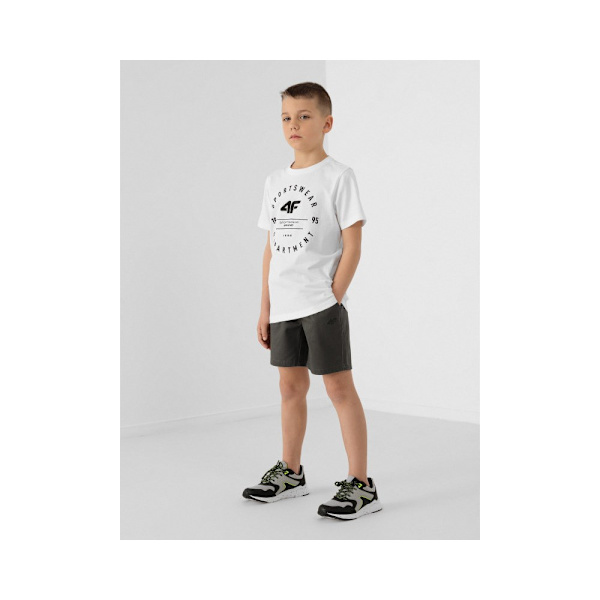 T-shirts 4F JTSM003 Hvid 122 - 127 cm