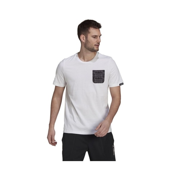 Shirts Adidas TX Pocket Tee M Vit 164 - 169 cm/S