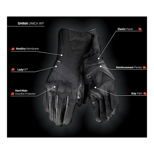 Handskar Shima Unica WP Svarta L/20,3-21,6 cm