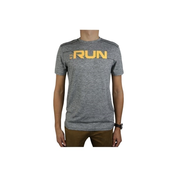 T-paidat Under Armour Run Front Graphic SS Tee Harmaat 173 - 177 cm/S