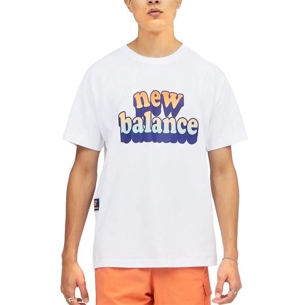 T-shirts New Balance MT21564WT Hvid 180 - 182 cm/XL
