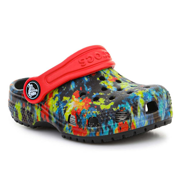 Träskor Crocs Classic Tie Dye Graphic Kids Clog T Röda,Svarta 22