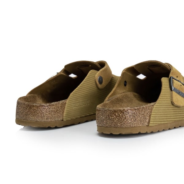 Rantakengät Birkenstock Boston Corduroy Cork Oliivinväriset 42