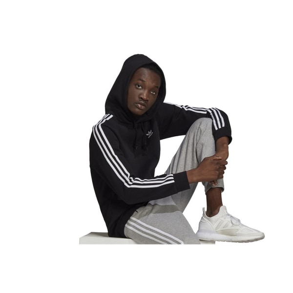 Puserot je Fleecet Adidas 3STRIPES Hoody Mustat 176 - 181 cm/L