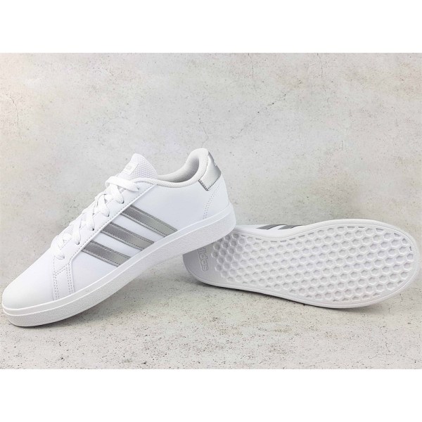 Puolikengät Adidas Grand Court 20 K Valkoiset 37 1/3