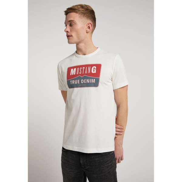 T-paidat Mustang Alex C Print Valkoiset 176 - 181 cm/L