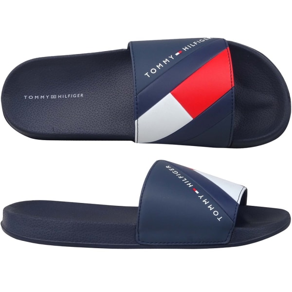 Tofflor Tommy Hilfiger Flag Pool Slide Grenade 35