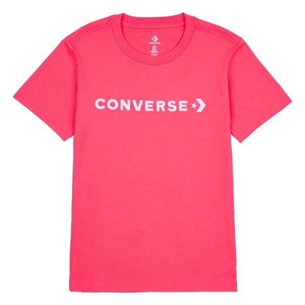 T-paidat Converse Glossy Wordmark Vaaleanpunaiset 158 - 162 cm/XS