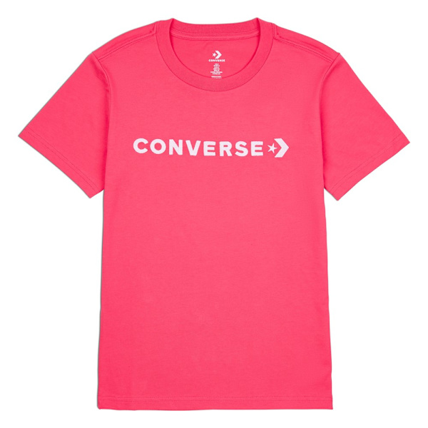 T-shirts Converse Glossy Wordmark Pink 158 - 162 cm/XS