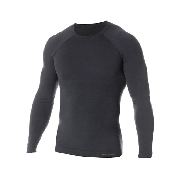 T-shirts Brubeck Active Wool Grafit 182 - 188 cm/XL