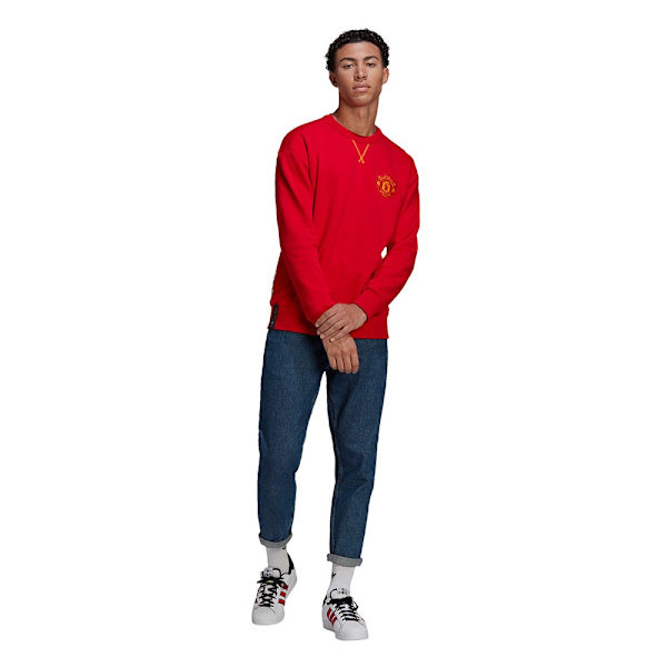 Sweatshirts Adidas Manchester United Cny Rød 188 - 193 cm/XXL