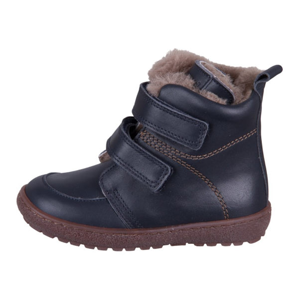 Sko Bisgaard Storm Lamb Dark Blue Leder Sort,Flåde 25