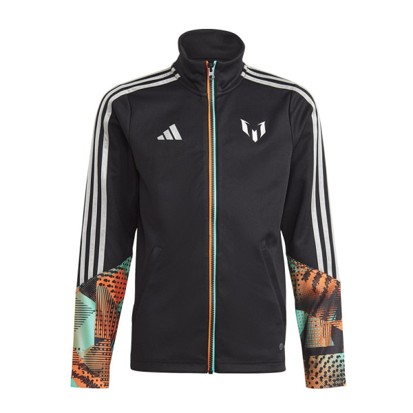 Puserot je Fleecet Adidas Messi Training Jacket JR Mustat 105 - 110 cm/4 - 5 år