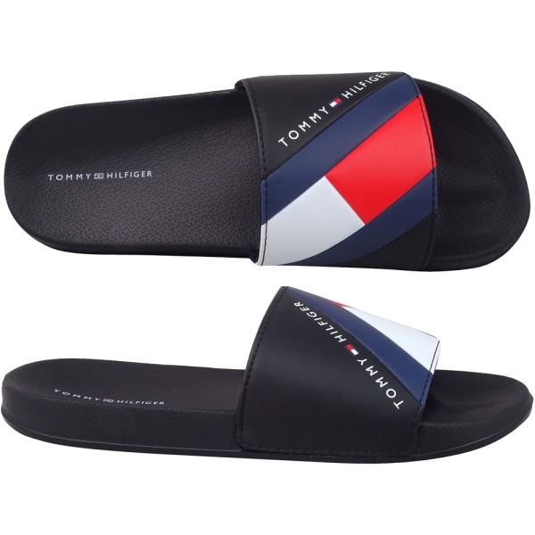 Rantakengät Tommy Hilfiger Flag Pool Slide Mustat 36