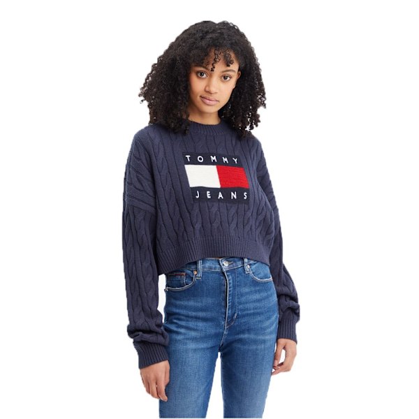 Trøjer Tommy Hilfiger Tjw Bxy Center Flag Flåde 173 - 177 cm/L