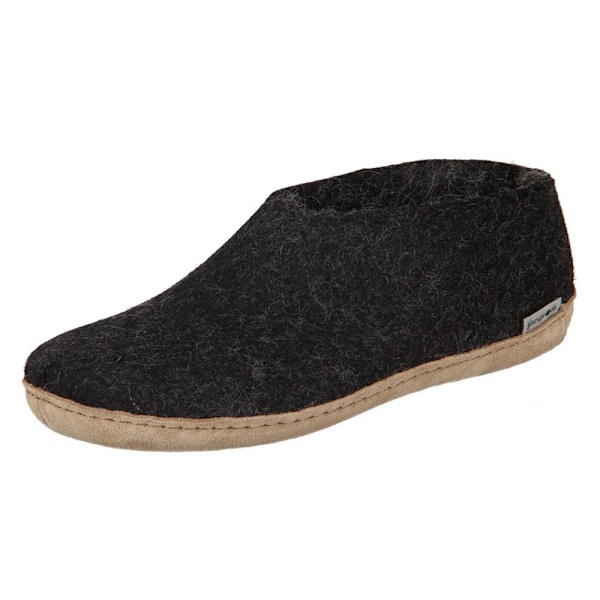 Sko Glerups DK Shoe Charcoal Lammwollfilz Sort 41