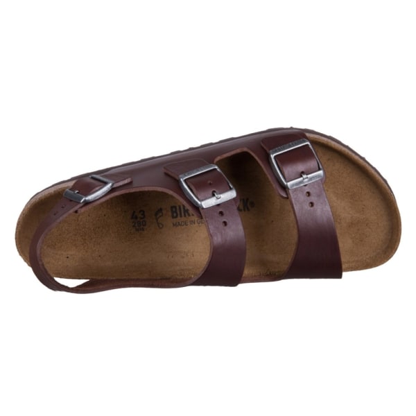 Sandaler Birkenstock Milano Vintage Wood Roast Natural Leather Brun 43