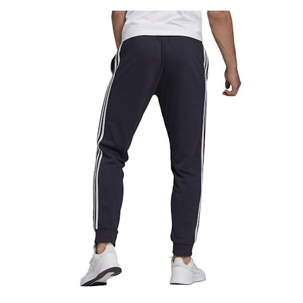 Housut Adidas Essentials Tapered Cuff 3 Stripes Tummansininen 170 - 175 cm/M