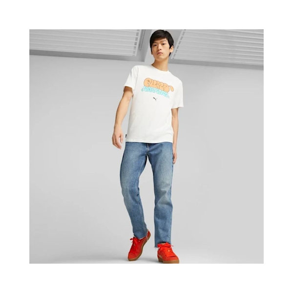 Shirts Puma Tshirt Graffiti Tee Gula,Blå,Vit 176 - 181 cm/M