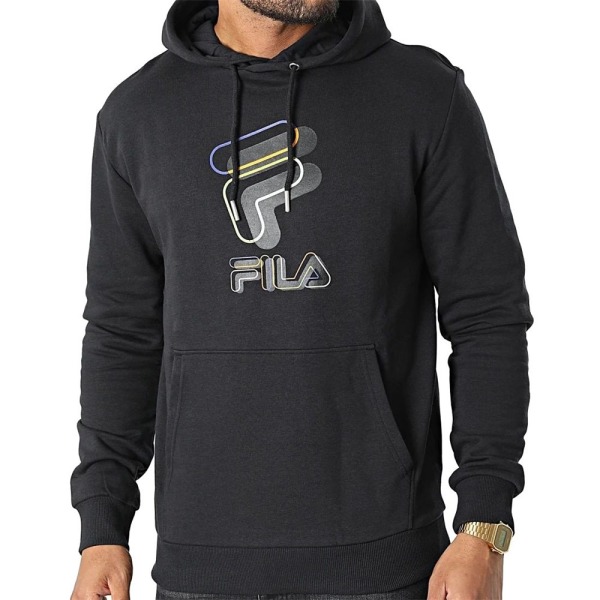 Puserot je Fleecet Fila Bever Hoody Mustat 188 - 193 cm/XXL