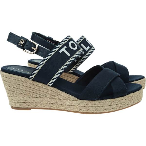 Sandaler Tommy Hilfiger Seasonal Webbing Mid Wedge Sort 39