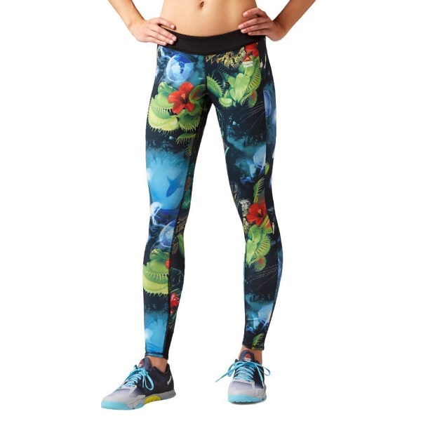Bukser Reebok Rcf Rev Chase Tight Blå,Hvid,Grøn 158 - 163 cm/XS