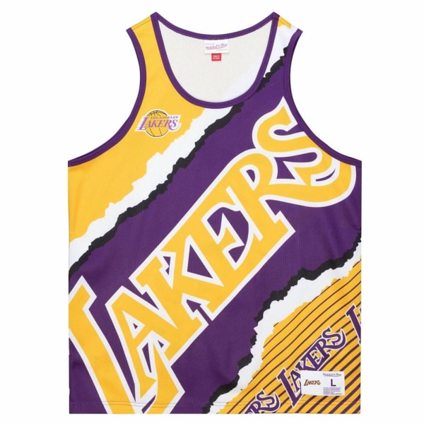 T-paidat Mitchell & Ness Nba Los Angeles Lakers Jumbotron Keltaiset,Violetit 198 - 203 cm/3XL