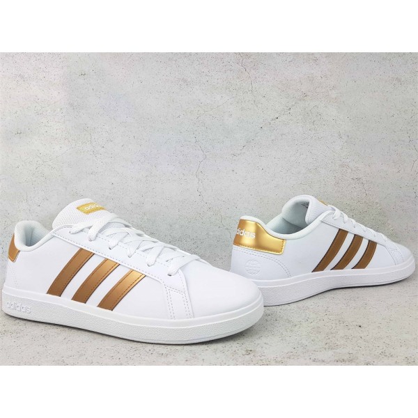 Puolikengät Adidas Grand Court 20 K Valkoiset 36