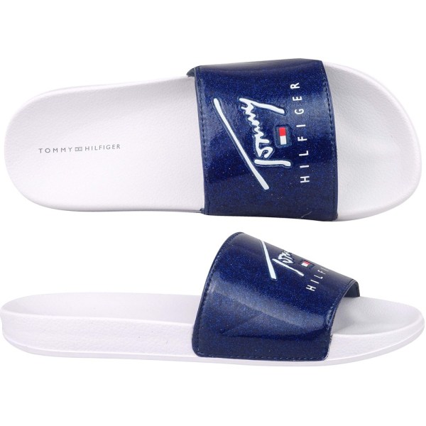 Tøffel Tommy Hilfiger Smile Print Pool Slide Flåde 36