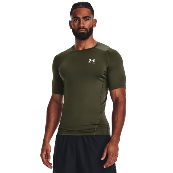 Shirts Under Armour Ua Hg Armour Comp Ss Gröna 198 - 203 cm/3XL