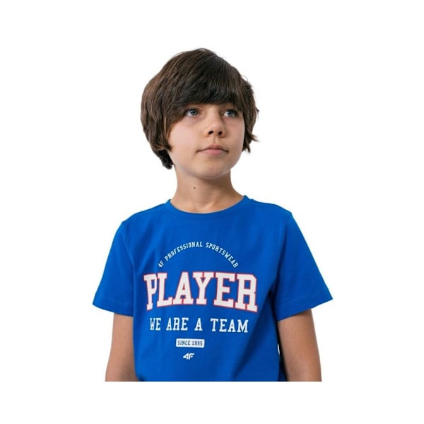 T-shirts 4F JTSM007 Blå 122 - 127 cm