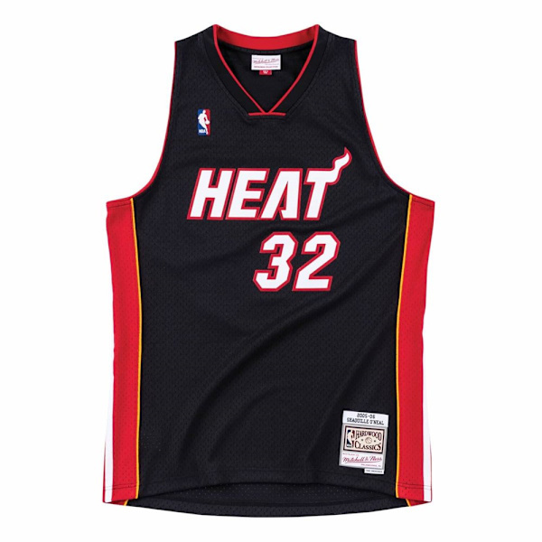 T-shirts Mitchell & Ness Swingman Nba Miami Heat Shaquille Oneal Sort 178 - 182 cm/M
