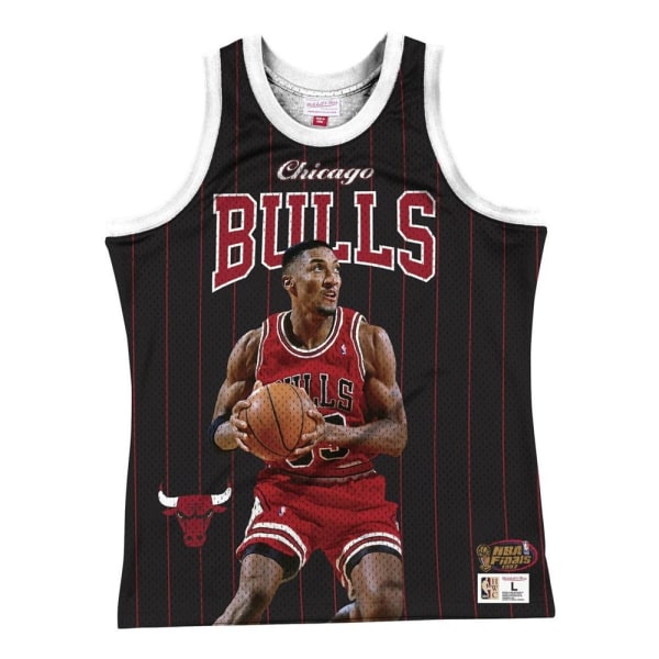T-paidat Mitchell & Ness Nba Chicago Bulls Scottie Pippen Mustat 198 - 203 cm/3XL